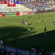 Oțelul Galați - CFR Cluj, gafă la golul de 4-1 / FOTO: Captură TV @Prima Sport 1