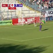 Oțelul Galați - CFR Cluj, gafă la golul de 4-1 / FOTO: Captură TV @Prima Sport 1