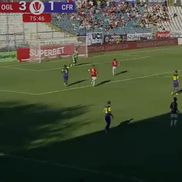 Oțelul Galați - CFR Cluj, gafă la golul de 4-1 / FOTO: Captură TV @Prima Sport 1