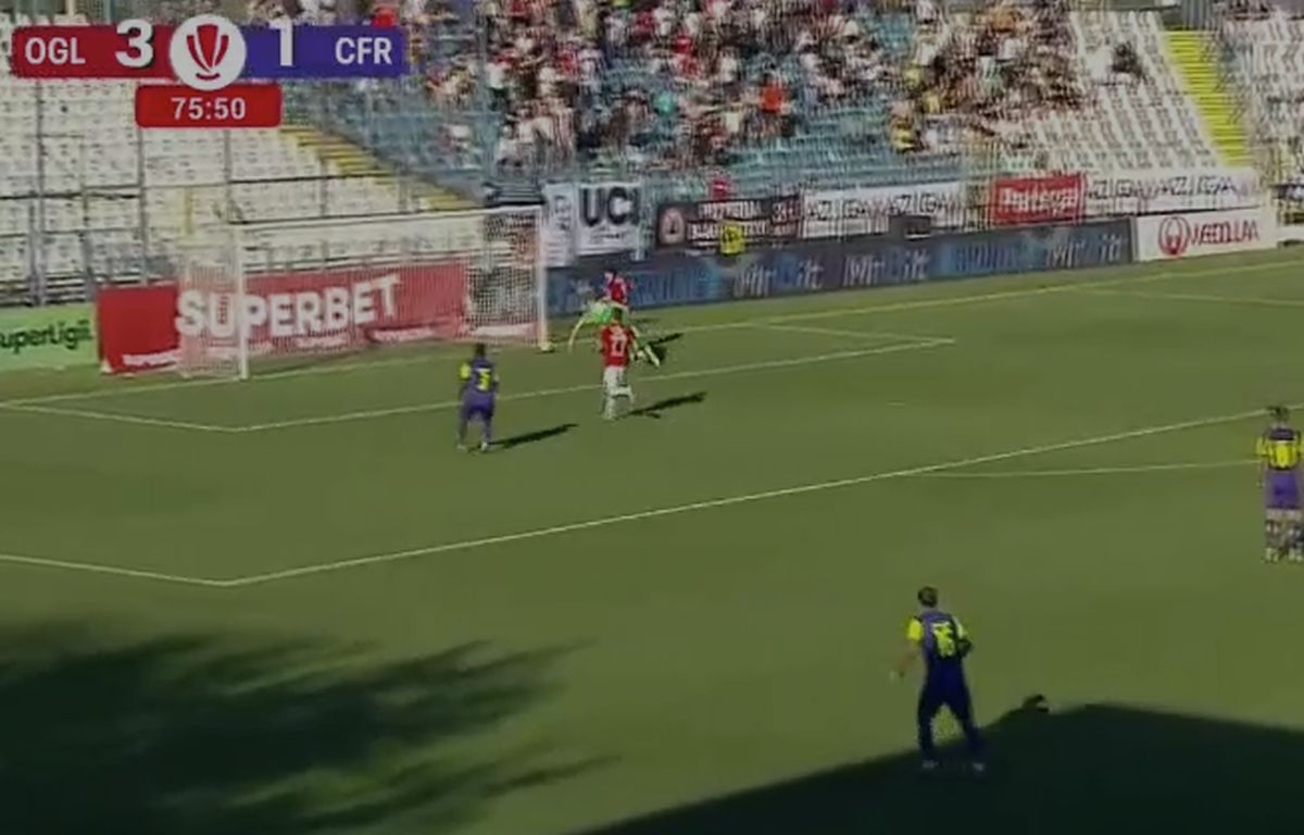 Oțelul Galați - CFR Cluj, gafă la golul de 4-1