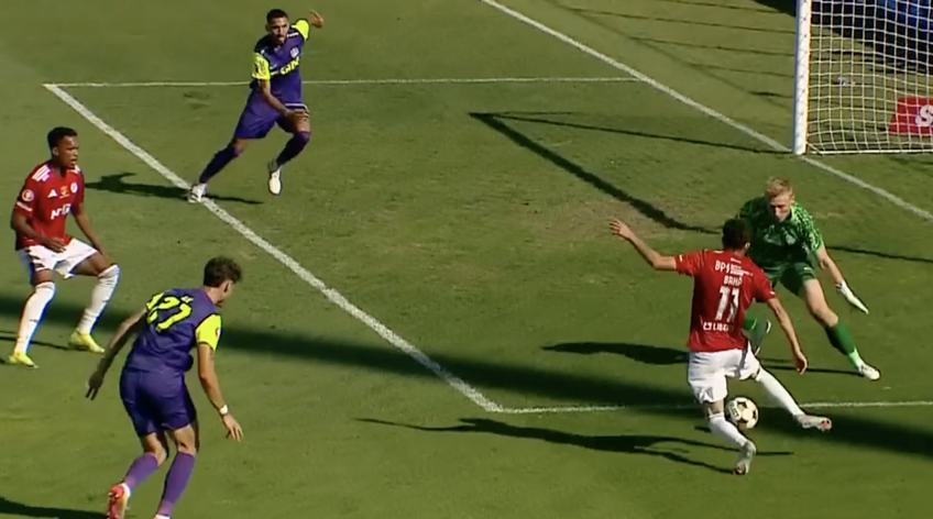 Gafă incredibilă în Oțelul – CFR Cluj // FOTO: Captură PrimaSport