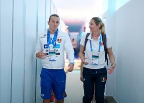 Iulia Becheru, antrenoarea lui Robert Badea, medaliat cu bronz la Campionatele Mondiale de înot de la Otopeni: „A fost ceva ce n-am trăit până acum. A fost senzațional”