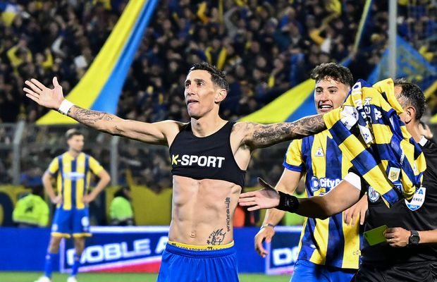 Cristian Fabbiani, fostul atacant de la CFR Cluj, învins de un gol genial al lui Angel Di Maria » Atmosferă de vis în Rosario -  Newells Old Boys