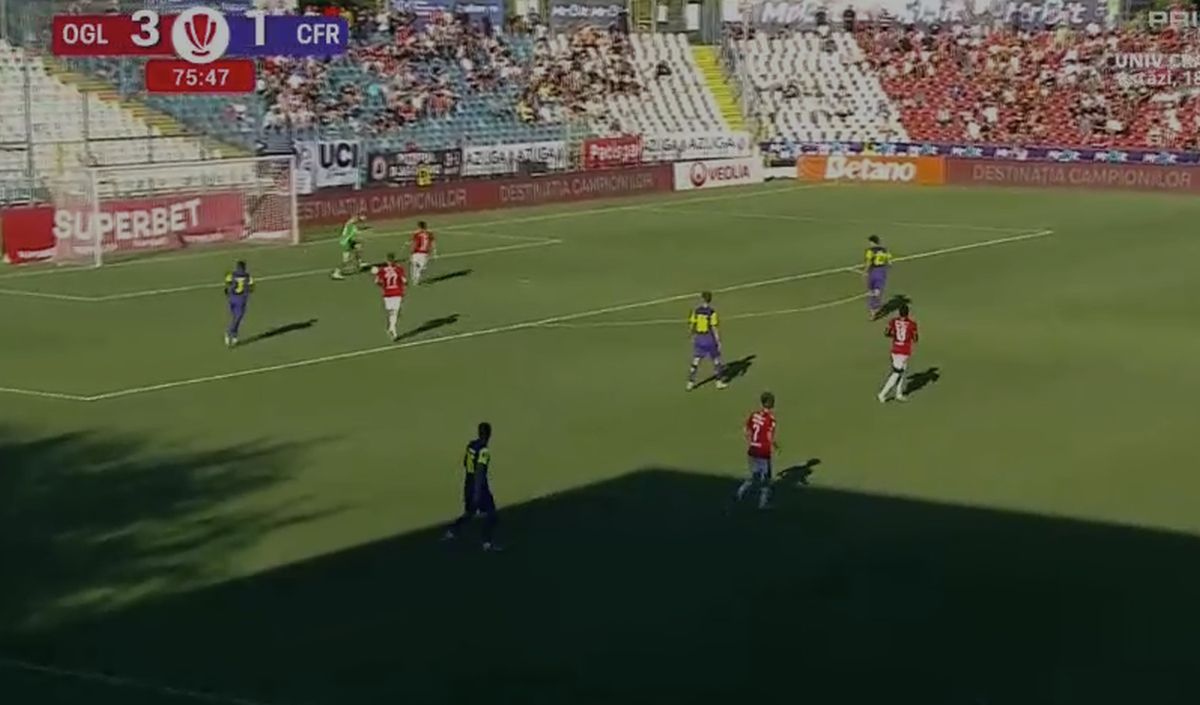 Oțelul Galați - CFR Cluj, gafă la golul de 4-1
