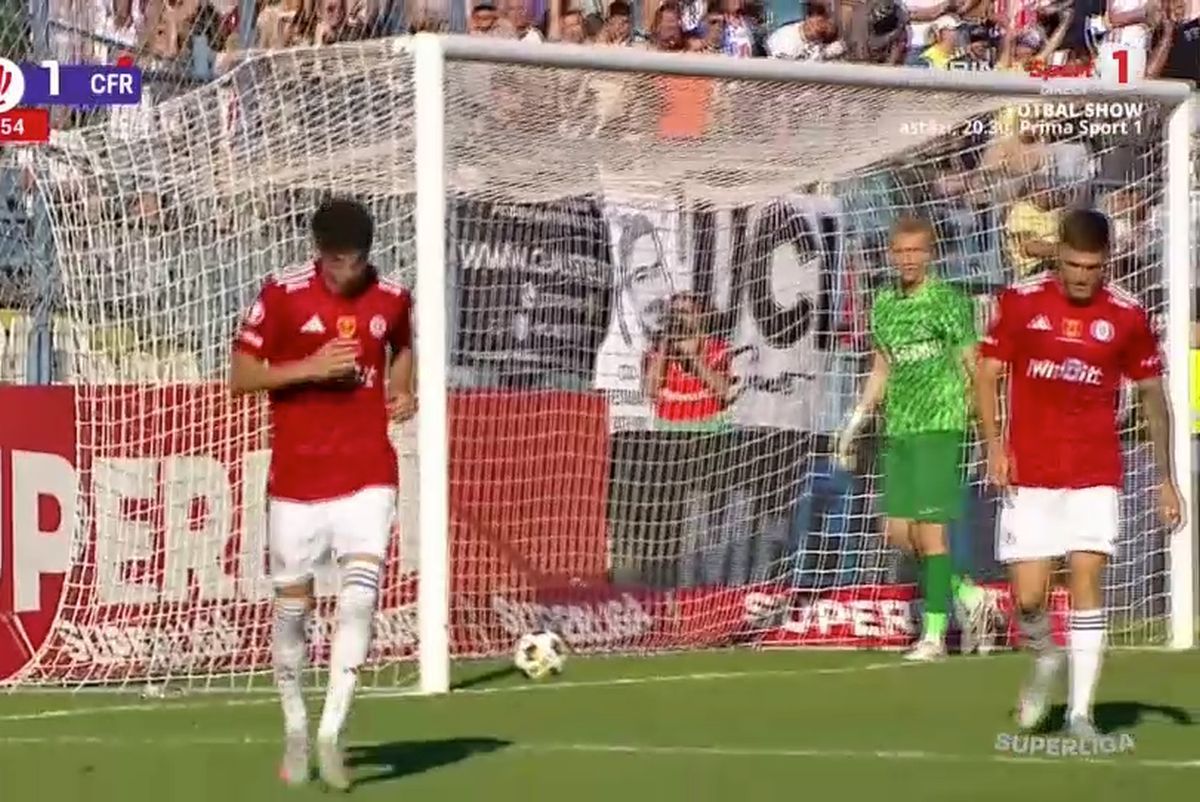 Oțelul Galați - CFR Cluj, gafă la golul de 4-1