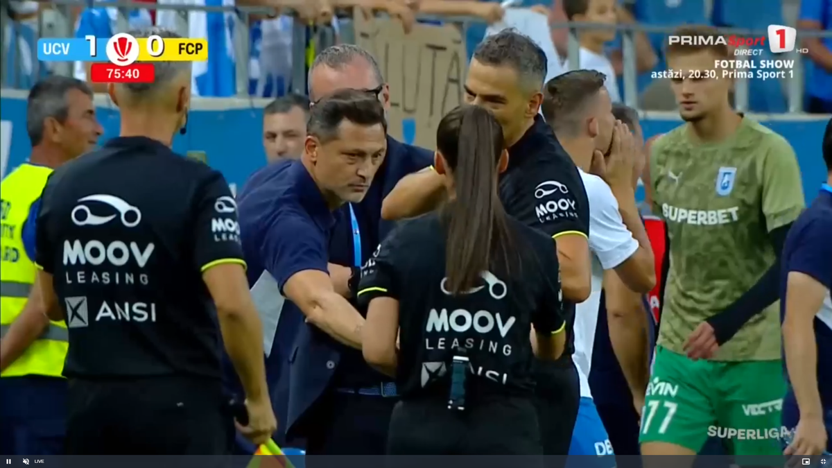 Mirel Rădoi s-a umplut de nervi în Universitatea Craiova - Petrolul Ploiești