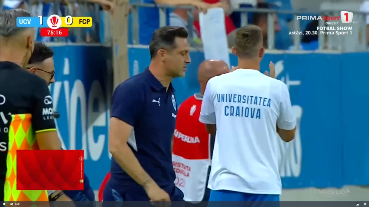 Mirel Rădoi s-a umplut de nervi în Universitatea Craiova - Petrolul Ploiești