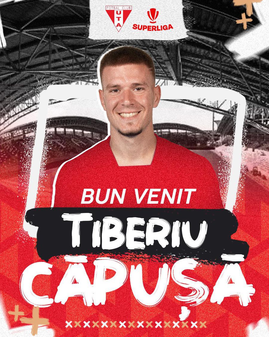 Tiberiu Căpușă, oficial la UTA A jucat în Anglia - România, iar acum a semnat în Superliga
