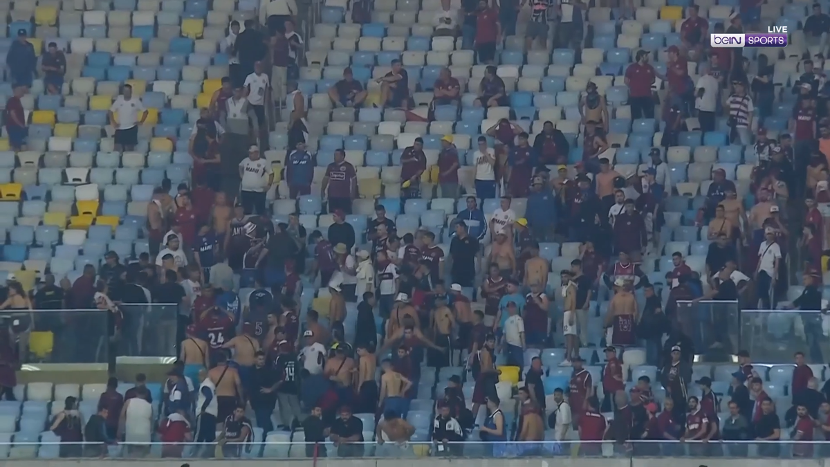 Scene înfiorătoare: bătaie generală în stadion! Suporteri căzuți, sufocați de gazele lacrimogene