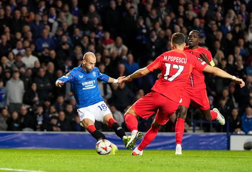 Mihai Popescu și Dawa în FCSB - Rangers, scor 0-4. Foto: Cristi Preda (GSP)