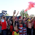 Suporterii lui Atletico Madrid, înaintea derby-ului cu Real // foto: Guliver/gettyimages