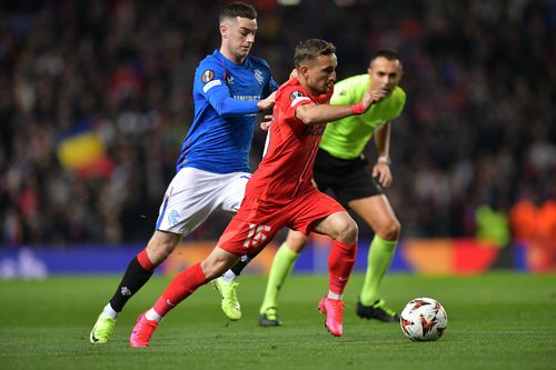 Marius Ștefănescu în FCSB - Rangers, scor 0-4. Foto: Cristi Preda (GSP)