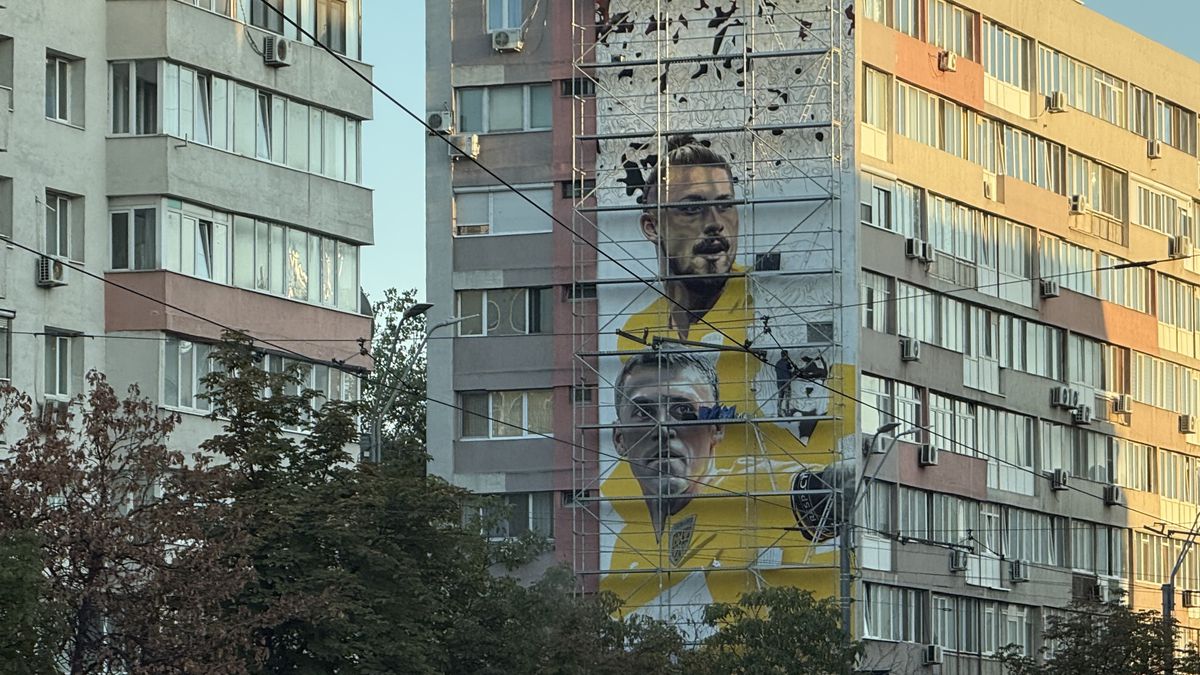 Eroii sportului românesc prind viață pe ziduri: Nicolae Stanciu, Radu Drăgușin și Nadia Comăneci, în picturi murale spectaculoase