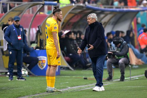 Radu Drăgușin, în dialog cu Mircea Lucescu. foto: Cristi Preda