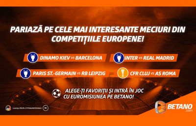 Săptămână europeană pe Betano: Cote Mărite, mii de opțiuni și EuroMisiunea!