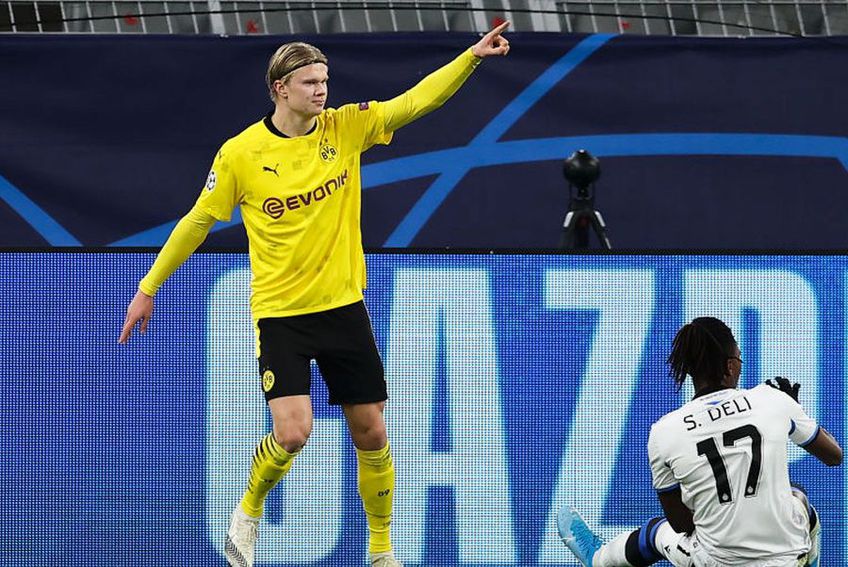 Erling Haaland, 20 de ani, a marcat primul gol al partidei Borussia Dortmund - Club Brugge, din Grupa F Champions League.
