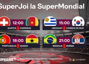 SuperJoi la SuperMondial! Toți ochii pe meciurile zilei și pe SuperPachetul Superbet: SuperAvantaj, SuperProno și SuperPariuri