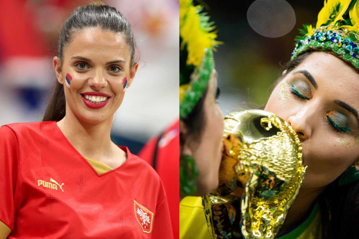 Duelul frumuseților din Qatar » Fanele Braziliei și Serbiei s-au înfruntat pe Lusail