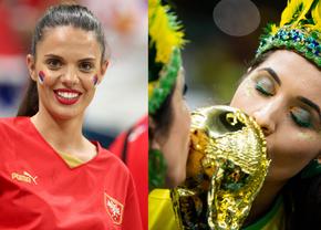 Duelul frumuseților din Qatar » Fanele Braziliei și Serbiei s-au înfruntat pe Lusail