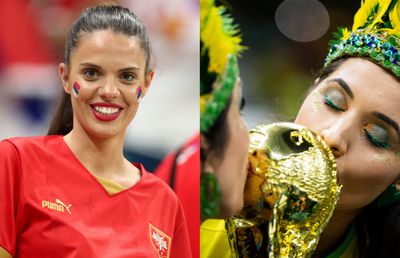 Duelul frumuseților din Qatar » Fanele Braziliei și Serbiei s-au înfruntat pe Lusail