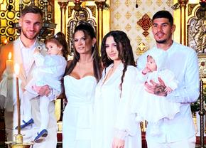Petrecere în vremea Mondialului: Florinel Coman și Ioana și-au botezat fetița cu nume „pur” » Denis și Vanessa Drăguș au fost nași