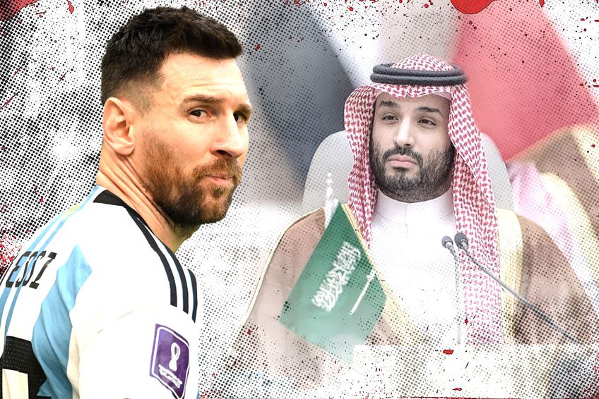 Lionel Messi și prințul Bin Salman