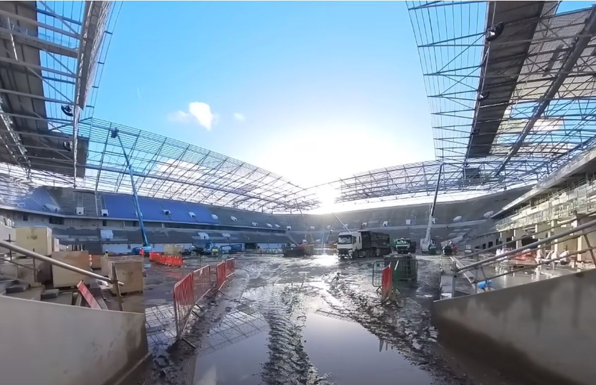 Imagini senzaționale! Stadionul de 634 de milioane de euro din Premier League prinde contur » Va fi inaugurat sezonul viitor