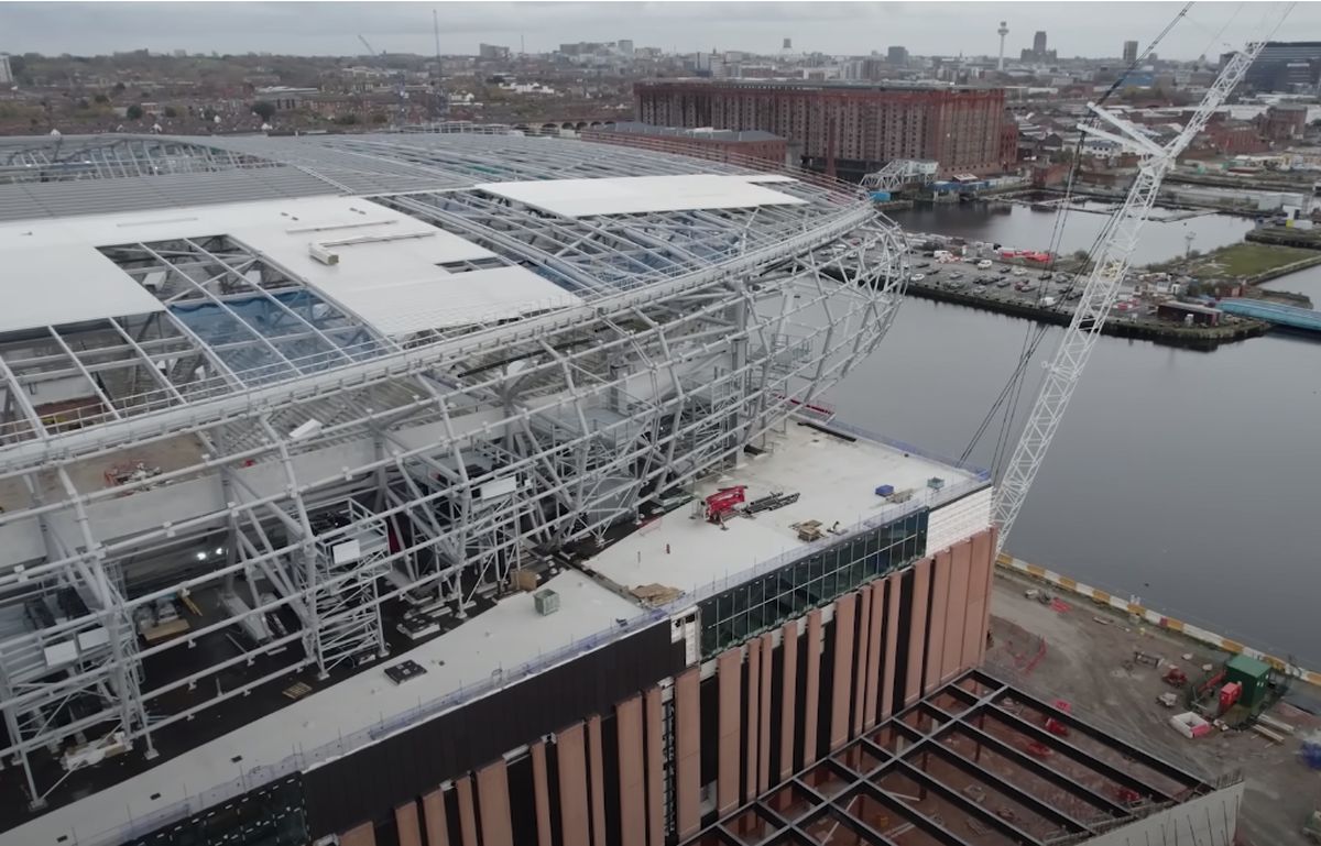 Imagini senzaționale! Stadionul de 634 de milioane de euro din Premier League prinde contur » Va fi inaugurat sezonul viitor