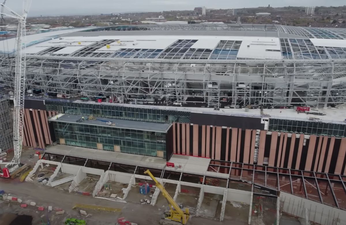 Imagini senzaționale! Stadionul de 634 de milioane de euro din Premier League prinde contur » Va fi inaugurat sezonul viitor