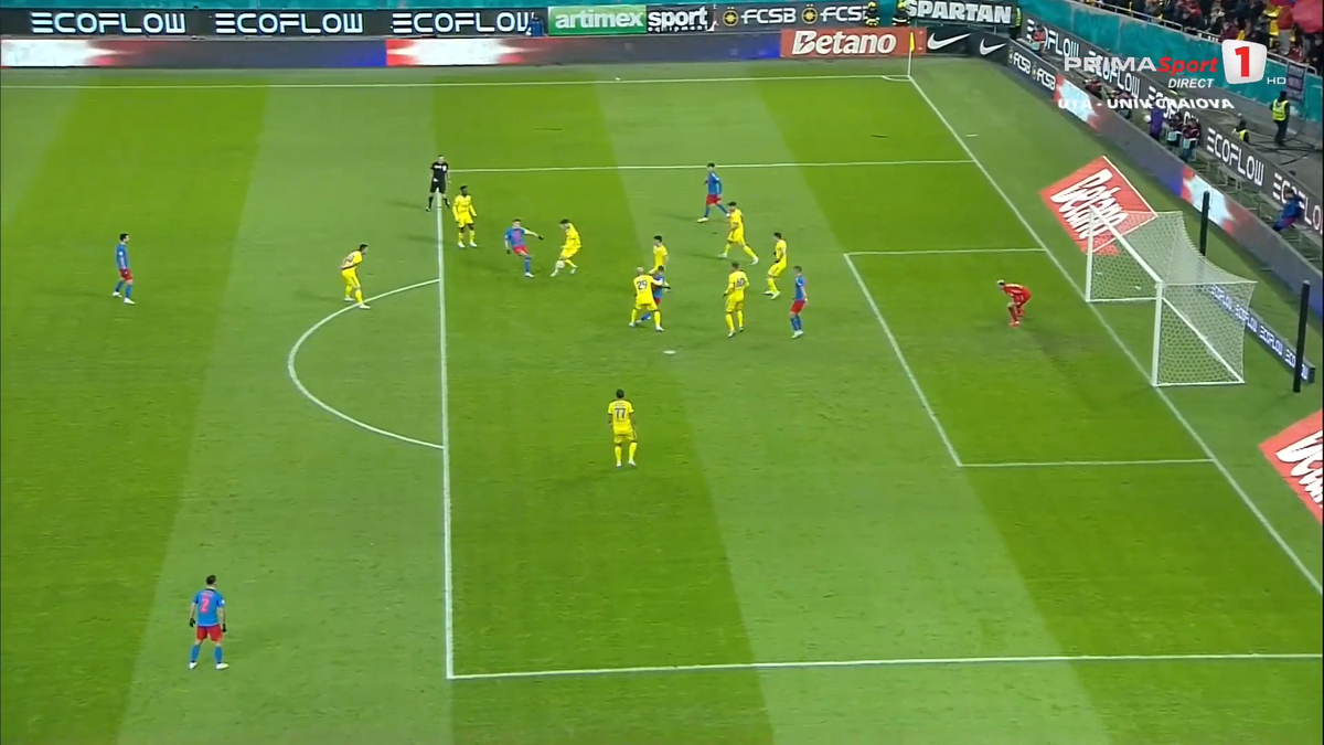 Fază încâlcită în FCSB - Slobozia » A fost sau nu a fost? Decizia VAR la golul marcat de Olaru