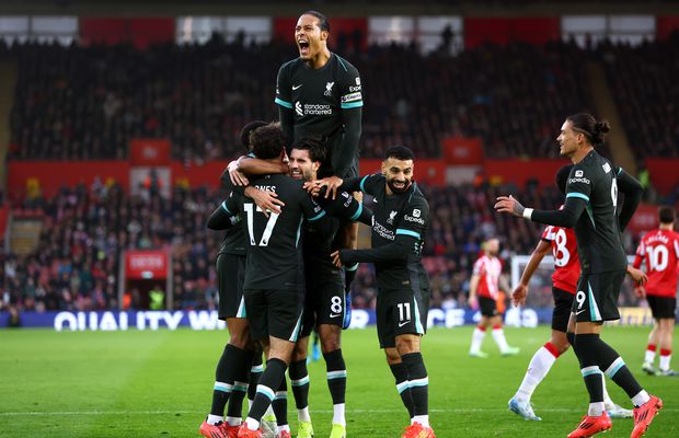 Liverpool a câștigat „thriller”-ul de pe St. Mary cu Southampton și s-a distanțat în fruntea clasamentului din Premier League