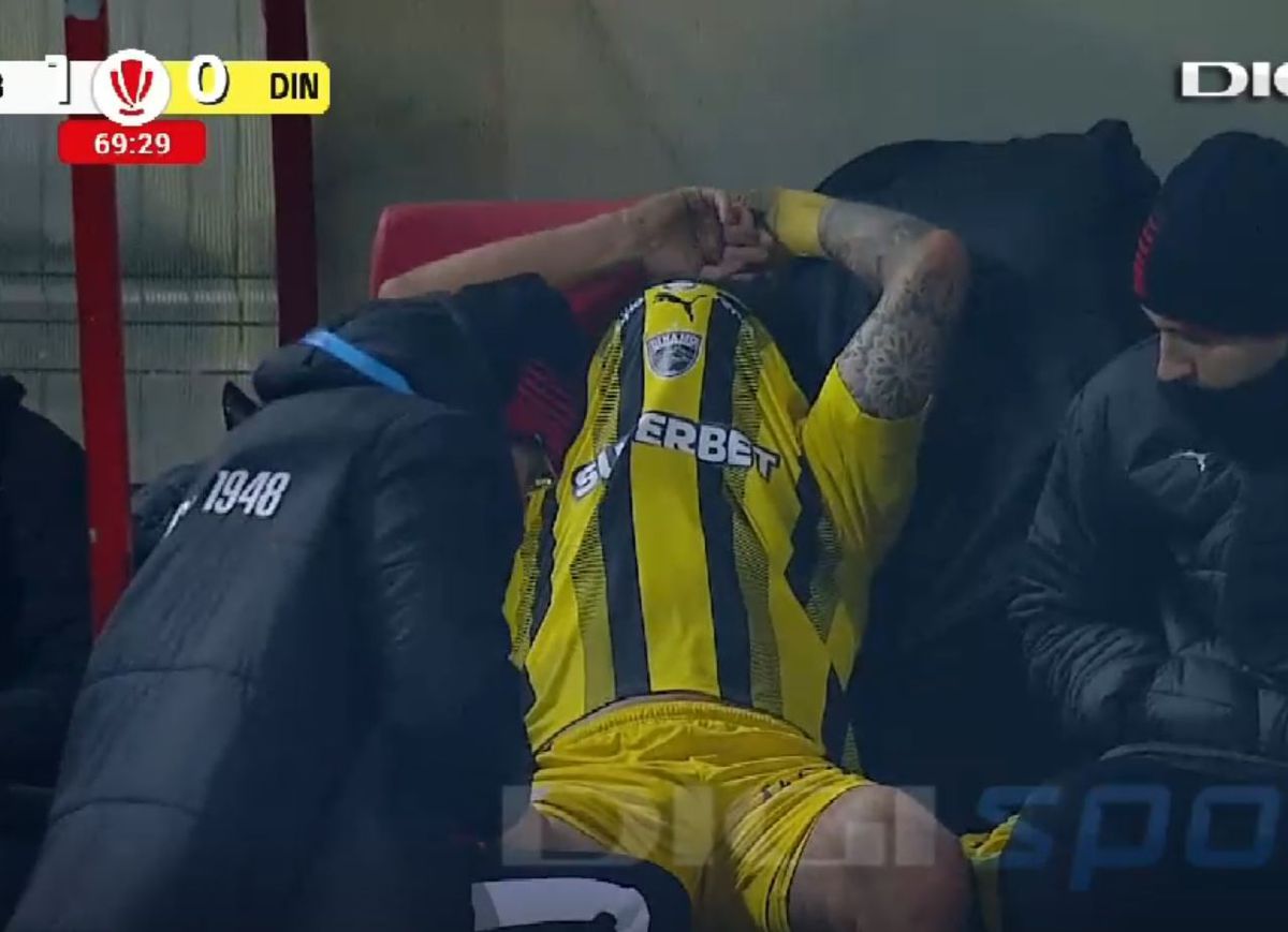 Încă o lovitură pentru Dinamo! S-a accidentat la Botoșani și a urlat de durere