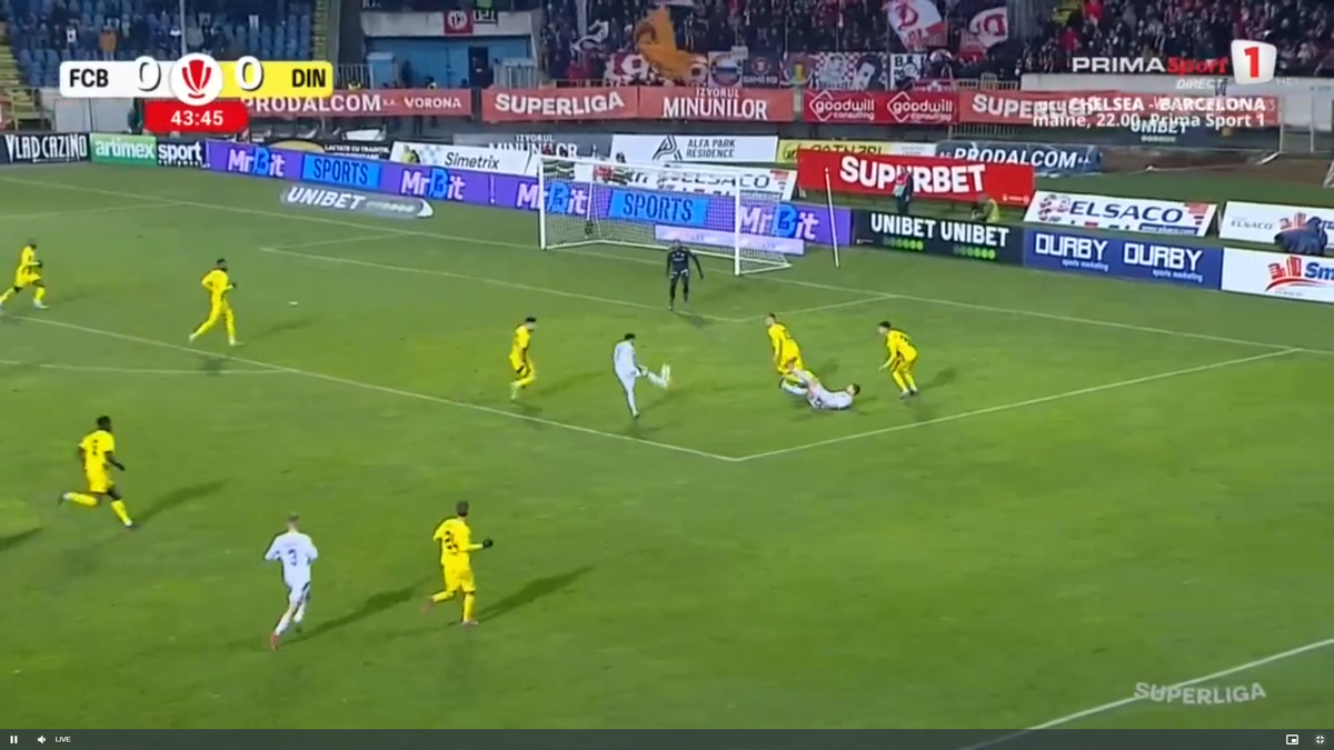 Golul lui Mailat din Botoșani - Dinamo