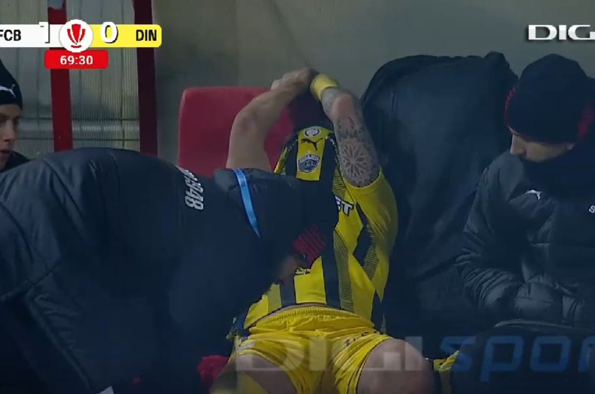 Încă o lovitură pentru Dinamo! S-a accidentat la Botoșani și a urlat de durere