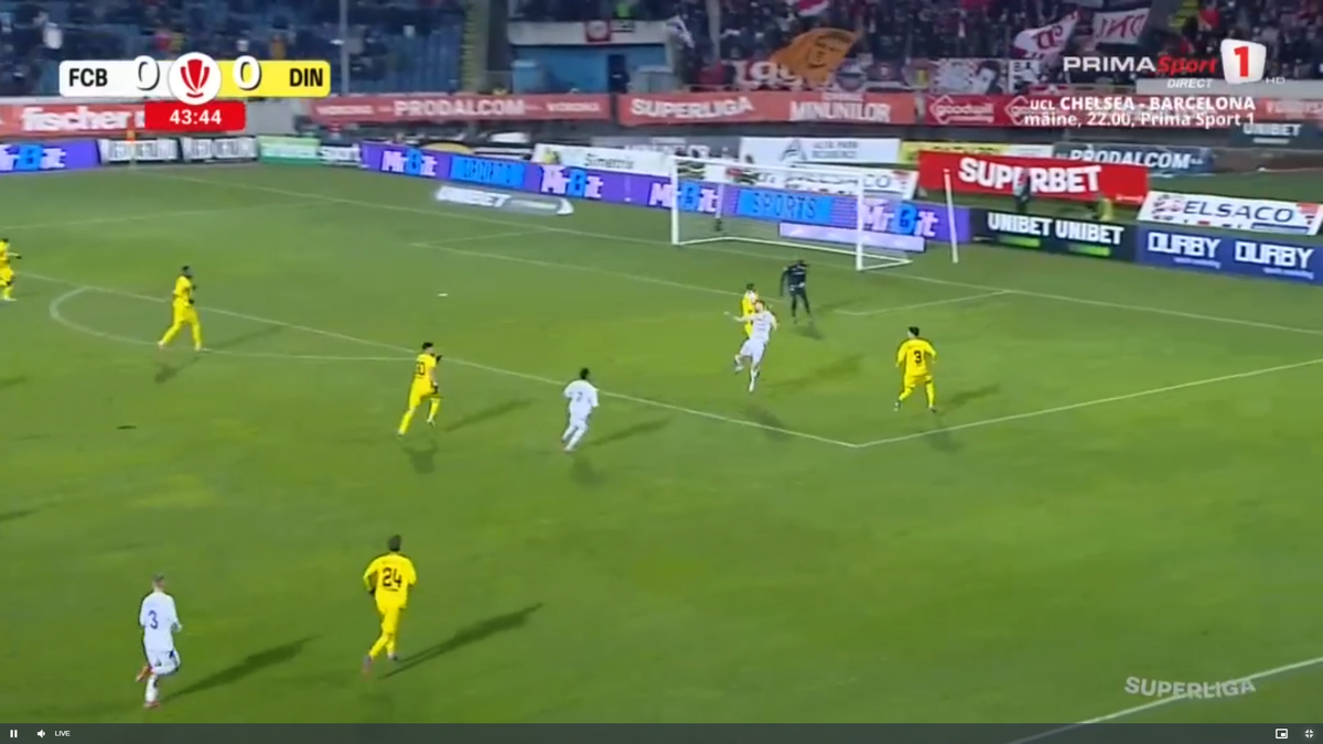 Golul lui Mailat din Botoșani - Dinamo