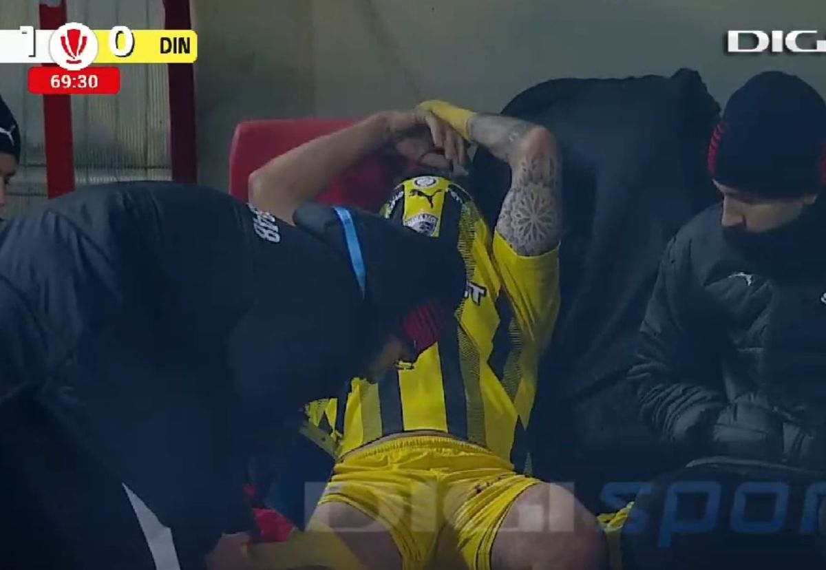 Încă o lovitură pentru Dinamo! S-a accidentat la Botoșani și a urlat de durere