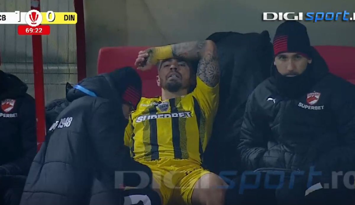 Încă o lovitură pentru Dinamo! S-a accidentat la Botoșani și a urlat de durere