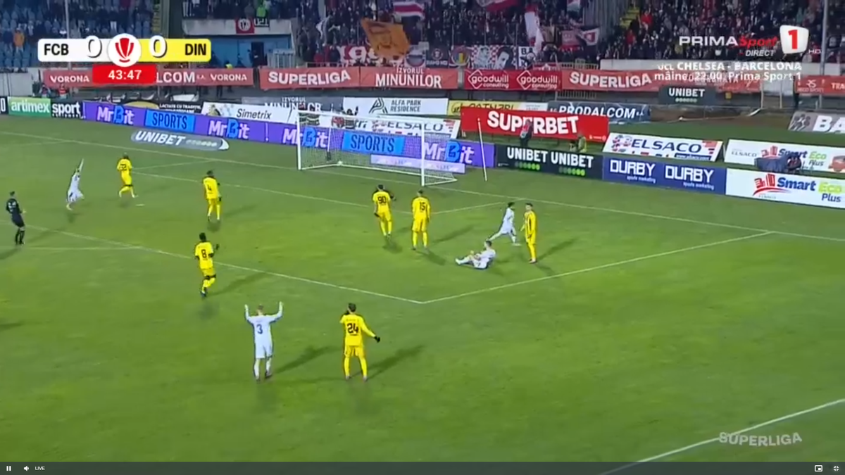 Golul lui Mailat din Botoșani - Dinamo