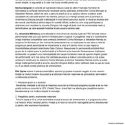 Memoriu către Agenția Națională pentru Sport