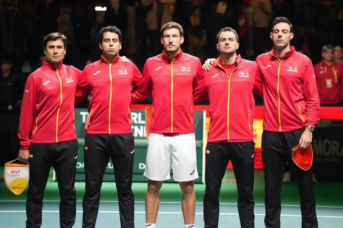 Echipa de Cupa Davis a Spaniei, Ferrer, Munar, Carreno, Martinez, Granollers Foto: Imago Images