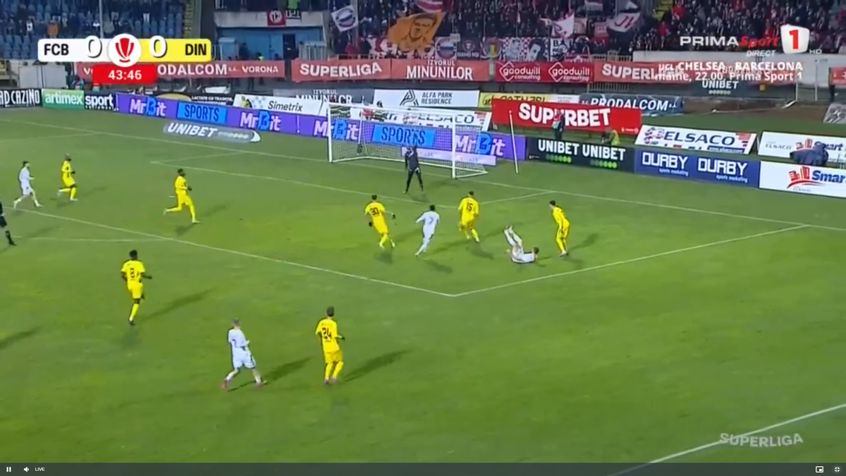 Golul lui Mailat din Botoșani - Dinamo