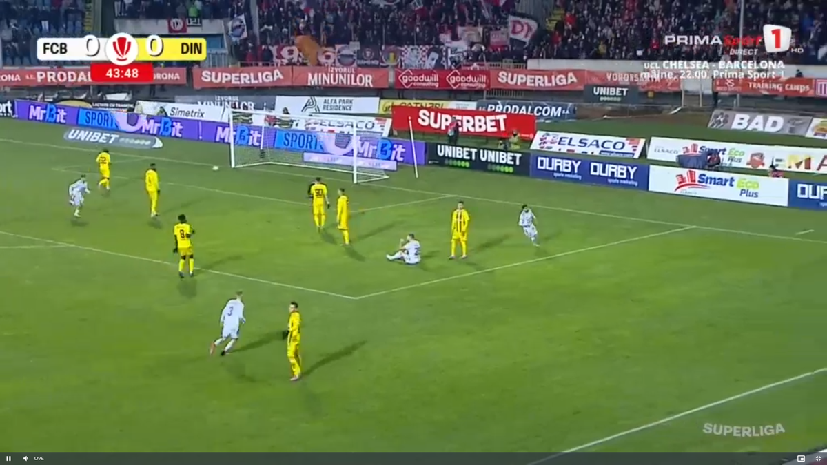 Golul lui Mailat din Botoșani - Dinamo