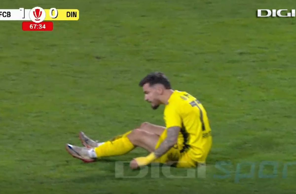 Încă o lovitură pentru Dinamo! S-a accidentat la Botoșani și a urlat de durere