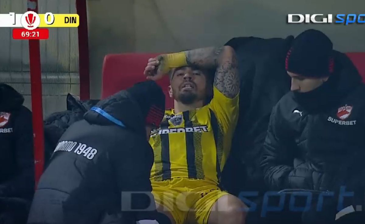 Încă o lovitură pentru Dinamo! S-a accidentat la Botoșani și a urlat de durere