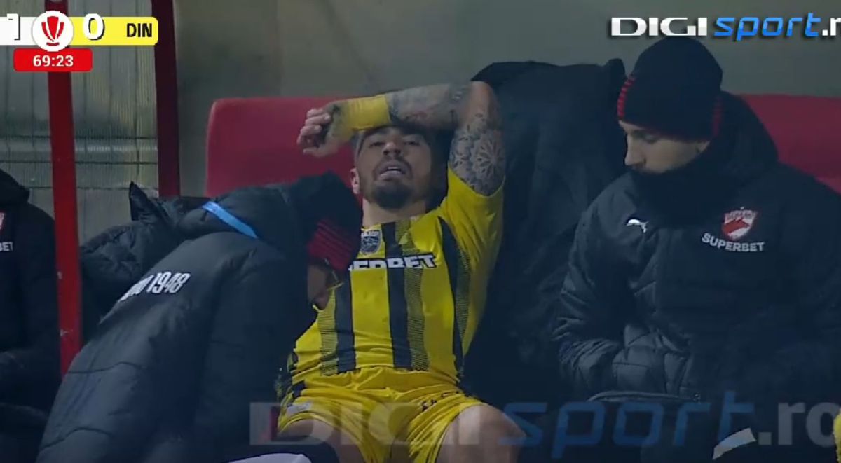 Încă o lovitură pentru Dinamo! S-a accidentat la Botoșani și a urlat de durere