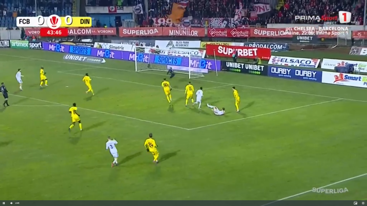 Golul lui Mailat din Botoșani - Dinamo