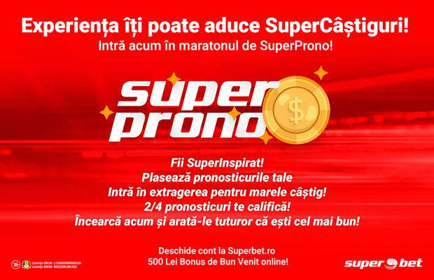 100.000 lei și tot atâtea motive să participi gratuit la SuperProno! Dă-ne acum pronosticurile tale!