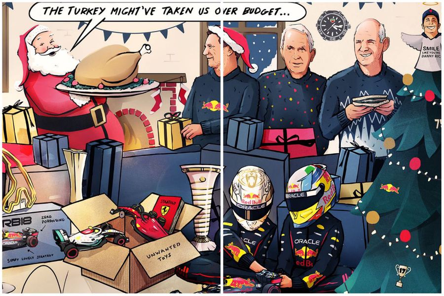 Fără milă în seara de Ajun » Red Bull și-a bătut joc de Ferrari și i-a activat pe fani: „Măriți-i salariul!”