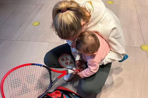 Angelique Kerber și fetița sa Liana sunt pregătite de călătoria în Australia FOTO Instagram