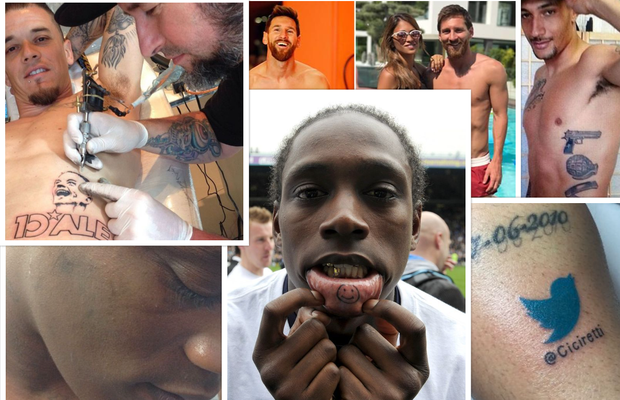 Ce-a fost în mintea lor?! Cele mai ciudate tatuaje din lumea fotbalului! Cine și-a scris numele pe frunte + desenul intim ales de Messi